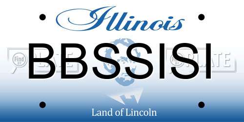 BBSSISI Illinois License Plate