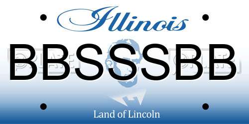 BBSSSBB Illinois License Plate