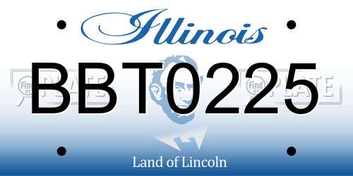 BBT0225 Illinois License Plate