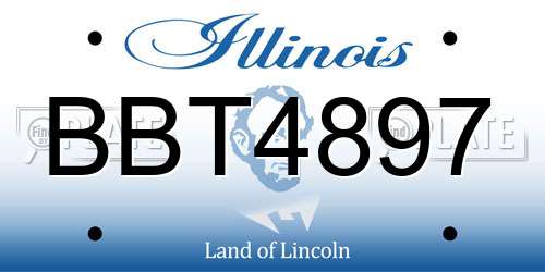 BBT4897 Illinois License Plate