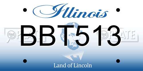 BBT513 Illinois License Plate