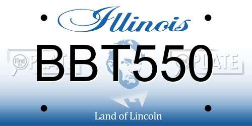 BBT550 Illinois License Plate