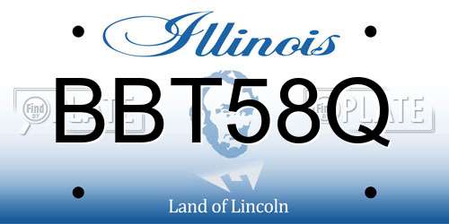 BBT58Q Illinois License Plate