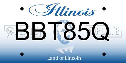 BBT85Q Illinois License Plate