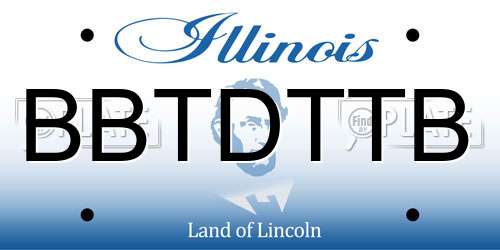 BBTDTTB Illinois License Plate