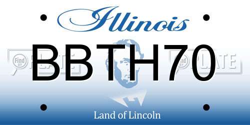 BBTH70 Illinois License Plate
