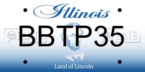 BBTP35 Illinois License Plate