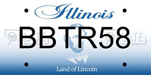 BBTR58 Illinois License Plate