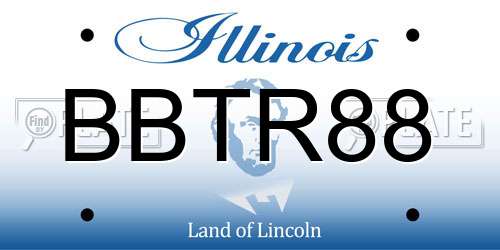 BBTR88 Illinois License Plate