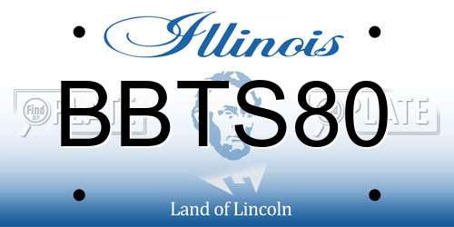 BBTS80 Illinois License Plate