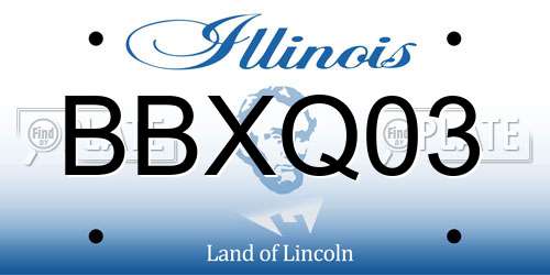 BBXQ03 Illinois License Plate