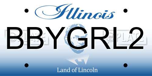 BBYGRL2 Illinois License Plate