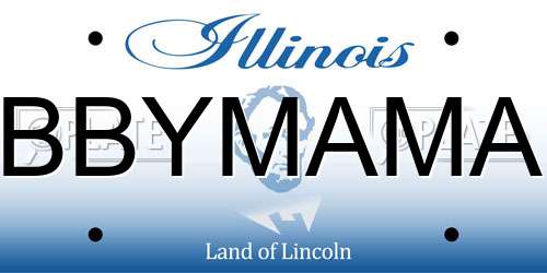 BBYMAMA Illinois License Plate