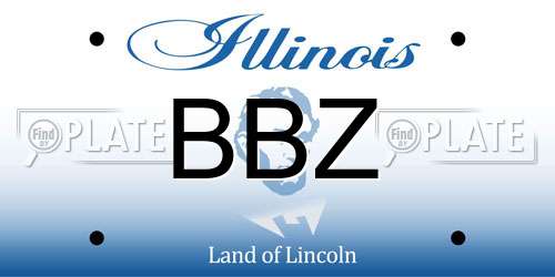 BBZ Illinois License Plate