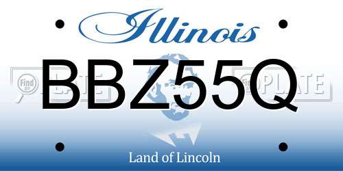 BBZ55Q Illinois License Plate