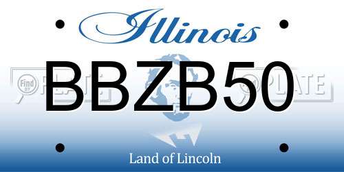 BBZB50 Illinois License Plate