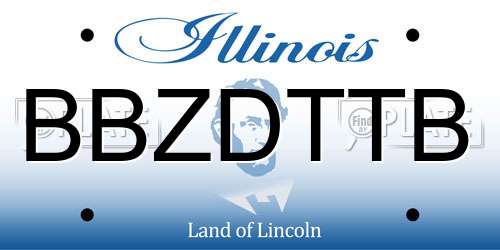 BBZDTTB Illinois License Plate