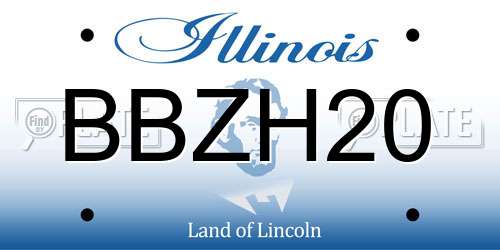 BBZH20 Illinois License Plate