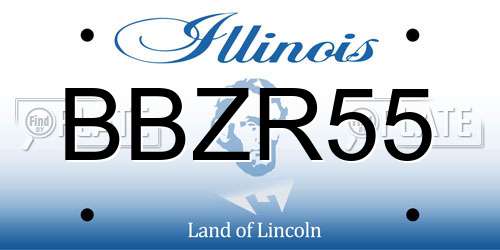 BBZR55 Illinois License Plate