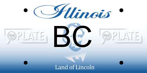 BC Illinois License Plate
