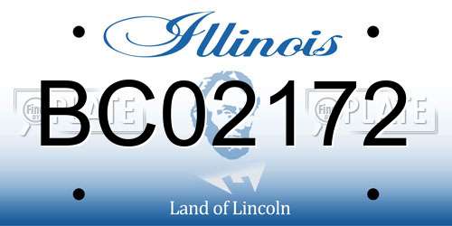 BC02172 Illinois License Plate