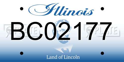 BC02177 Illinois License Plate