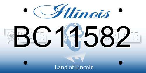 BC11582 Illinois License Plate
