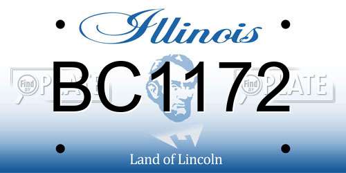 BC1172 Illinois License Plate