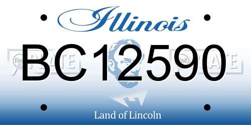 BC12590 Illinois License Plate