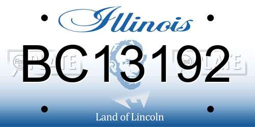 BC13192 Illinois License Plate