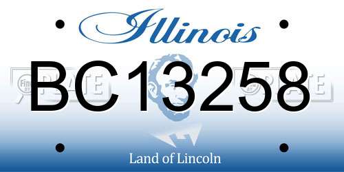 BC13258 Illinois License Plate