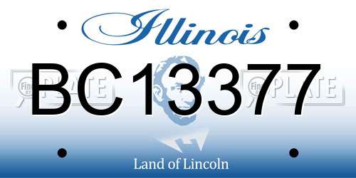 BC13377 Illinois License Plate