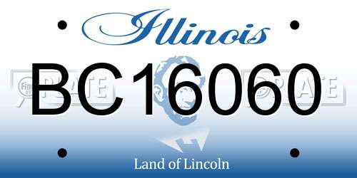 BC16060 Illinois License Plate