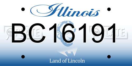 BC16191 Illinois License Plate