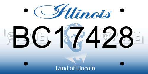 BC17428 Illinois License Plate