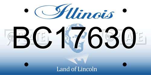 BC17630 Illinois License Plate