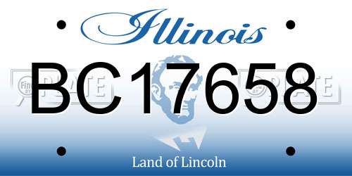 BC17658 Illinois License Plate