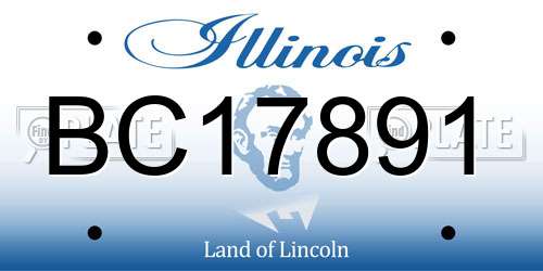 BC17891 Illinois License Plate
