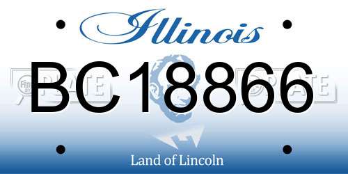 BC18866 Illinois License Plate