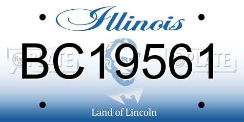 BC19561 Illinois License Plate