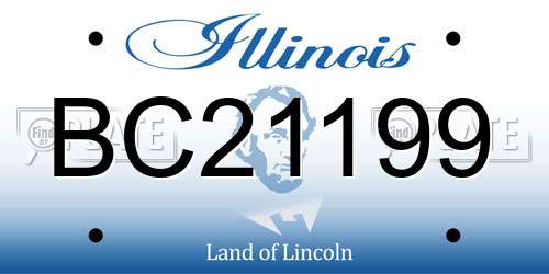 BC21199 Illinois License Plate