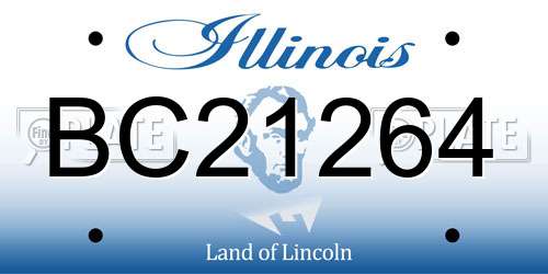 BC21264 Illinois License Plate