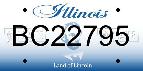 BC22795 Illinois License Plate