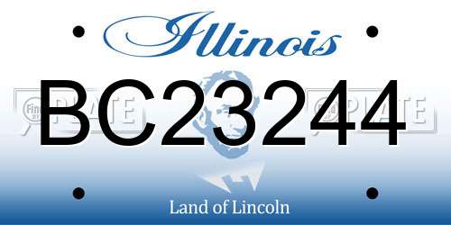 BC23244 Illinois License Plate