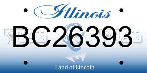 BC26393 Illinois License Plate