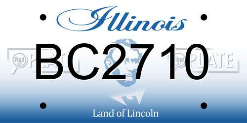 BC2710 Illinois License Plate