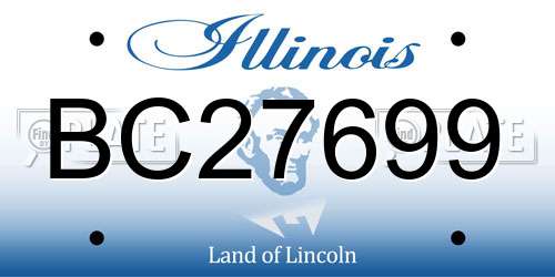 BC27699 Illinois License Plate