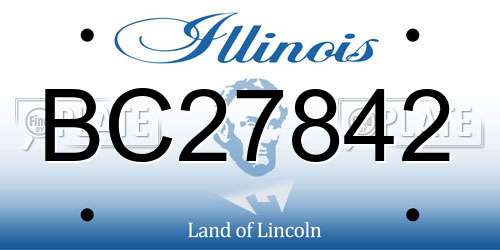 BC27842 Illinois License Plate