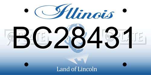 BC28431 Illinois License Plate