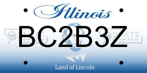 BC2B3Z Illinois License Plate